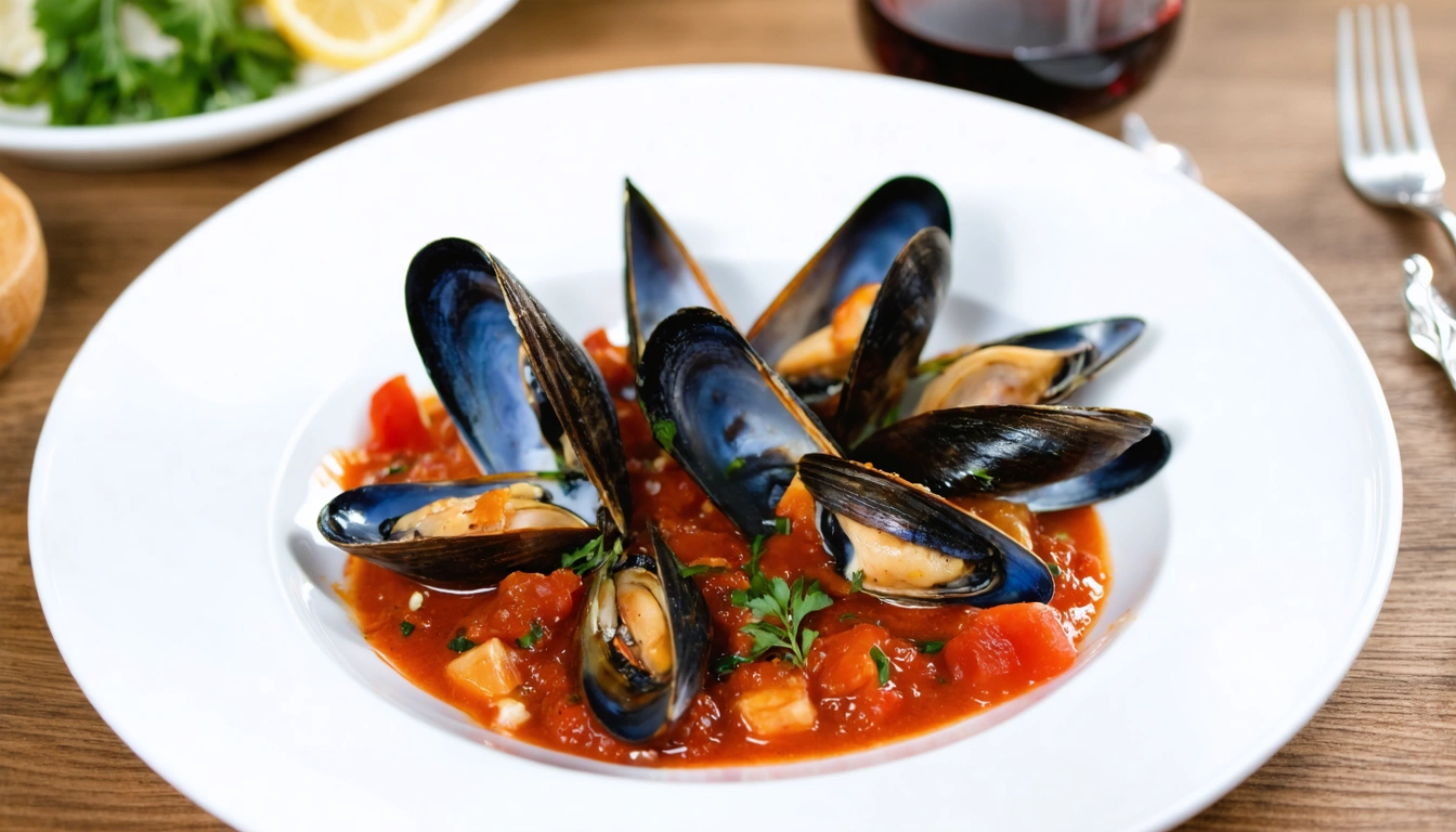 Impepata di cozze pomodoro